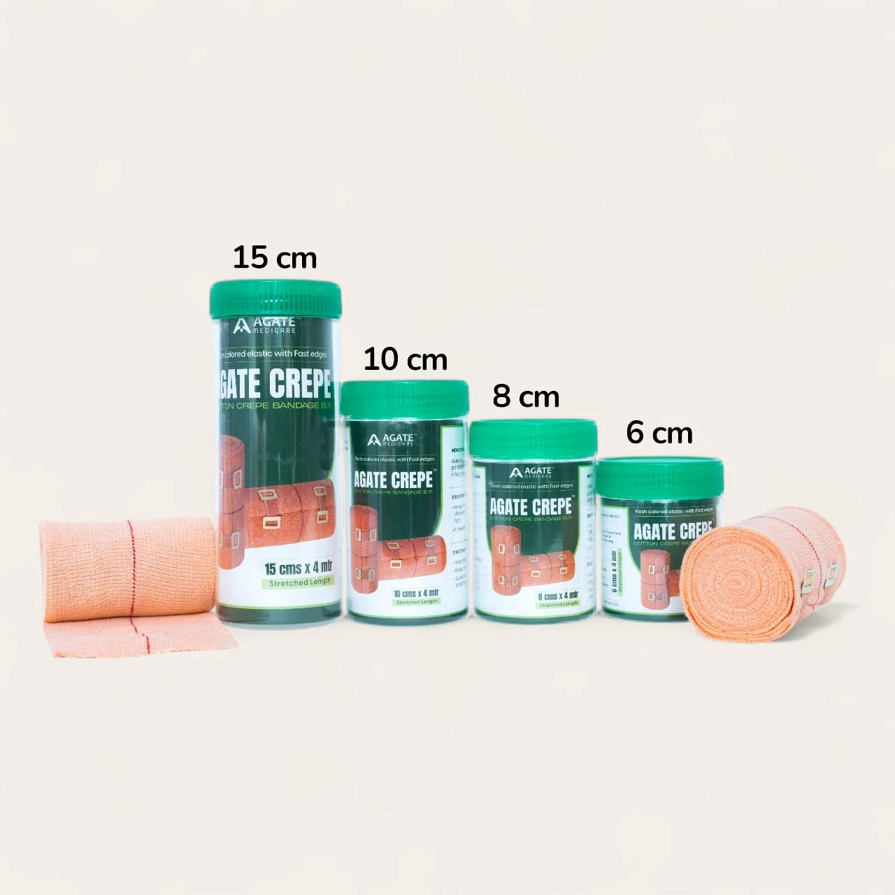 Agate Medicare - Cotton Crepe - Elastic Bandages - Size Guide