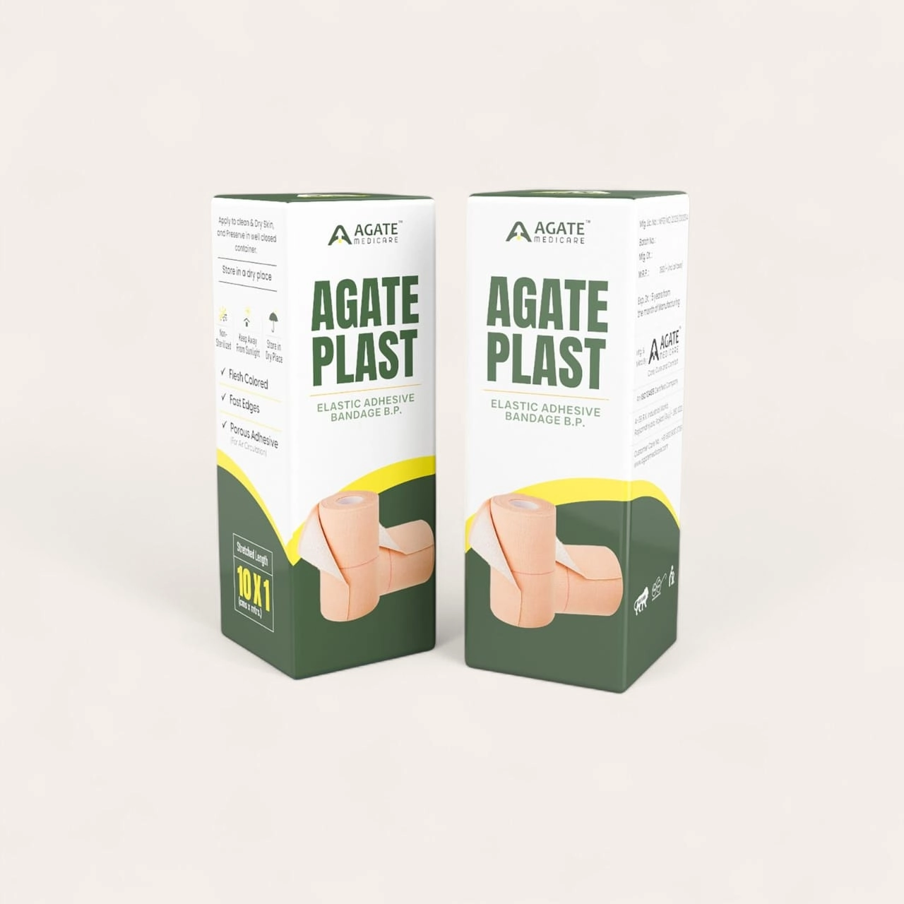 Agate Medicare - Elastic Adhesive Bandages B.P - Packaging