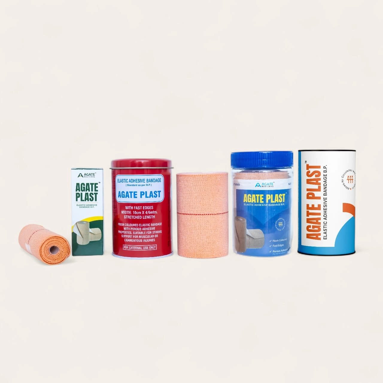 Agate Medicare - Elastic Adhesive Bandages B.P - Packaging